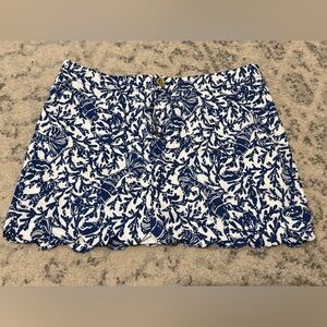 Blue and White Patterned Shorts